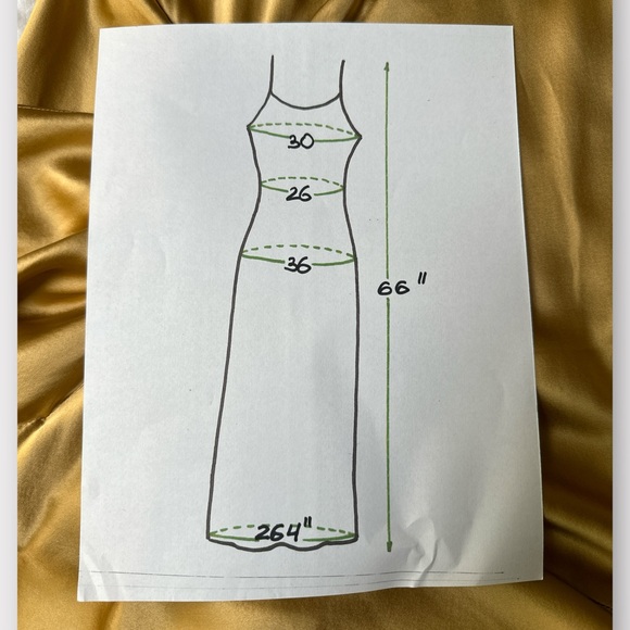 Vintage Yolanda Arche Silk Draped Open Back Gown, Size S, Gold - Picture 14 of 16